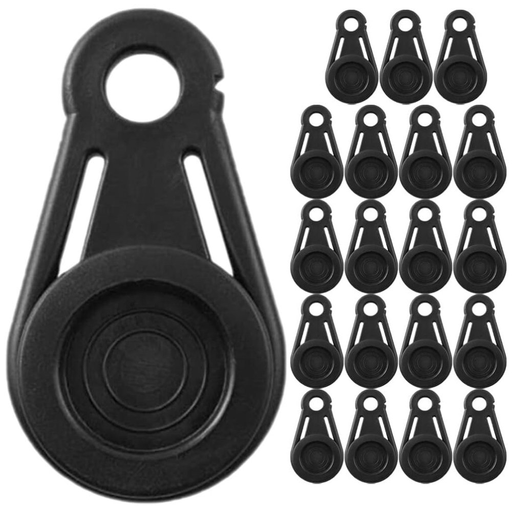 GANAZONO Practical Tent Clips 20pcs Tarp Fasteners Tent Fixers Windproof Rope Buckles