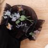 Baby Girl 1st Birthday Outfit Cake Smash Romper Dress Newborn Floral Lace Tulle Boho First Birthday Princess Tutu Dresses + Bowknot Headband Summer Clothes Black Flower 0-3 Months view 4