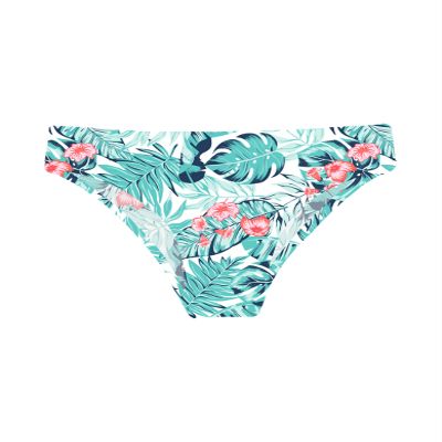Hedmy Kids Girls' Slim Swimming Bottom with Lining UPF50+ Sun Protection Rash Guard Swim Brief for Youth Palm Leaves 8 Years