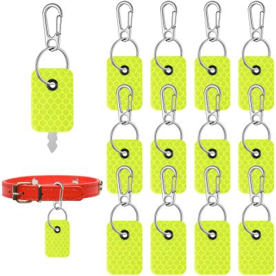 Cindeer 12 Pcs Reflective Tags Reflective Zipper Keychain Reflector Tags Visible for Kids Adults Backpack Dog Collar Bags(Clip)