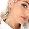 3 Pairs 925 Sterling Silver Hoop Earrings 14K 3 Colors Gold Plated Small Silver Hoops Cartilage Huggie Earrings for Women Men (10 10 10MM) view 3