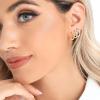 3 Pairs 925 Sterling Silver Hoop Earrings 14K 3 Colors Gold Plated Small Silver Hoops Cartilage Huggie Earrings for Women Men (10 10 10MM) view 4