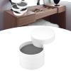 BEIJIALY Rotatable Jewelry Organizer, Rotatable Small Jewelry Box Earring Holder for Women, 4 Layers 360 Degree Rotation Dustproof Round Jewelry Box with Lid for Office Household(White) view 1