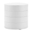 BEIJIALY Rotatable Jewelry Organizer, Rotatable Small Jewelry Box Earring Holder for Women, 4 Layers 360 Degree Rotation Dustproof Round Jewelry Box with Lid for Office Household(White) view 4