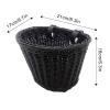 Bike Basket, Hand Woven Front Handlebar Bicycle Basket with Adjustable Leather Straps, Wicker Front Handlebar Bike Storage Basket for Small Bicycles or Folding Bikes, 21x17x16cm(Black) view 2