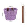 Bike Basket, Hand Woven Front Handlebar Bicycle Basket with Adjustable Leather Straps, Wicker Front Handlebar Bike Storage Basket for Small Bicycles or Folding Bikes, 21x17x16cm(Brown) view 2