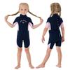 Goldfin Kids Wetsuit for Girls, 3mm Shorty Wetsuit for Kids Neoprene Back Zipper Wet Suits for Water Sports Surfing Swimming Snorkeling Diving Purple Size 12 view 2