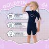 Goldfin Kids Wetsuit for Girls, 3mm Shorty Wetsuit for Kids Neoprene Back Zipper Wet Suits for Water Sports Surfing Swimming Snorkeling Diving Purple Size 12 view 3