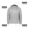 Holloway Youth All-Pro Performance Fleece Hoodie Athletic Grey Heather/Iron XL view 3