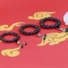KAROYD Fragrant ash Glass Multi-Colored Multi-Treasure swallowing Beast Bracelet Buddha Head Model [Blue] view 2