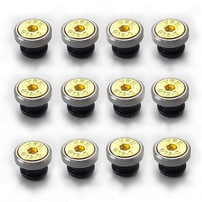 12 pcs 3.7mm Chicago Stainless Steel Screws and Gasket Used for 2.0mm(0.08") Kydex Plank/Kydex Holsters/Knife Sheaths