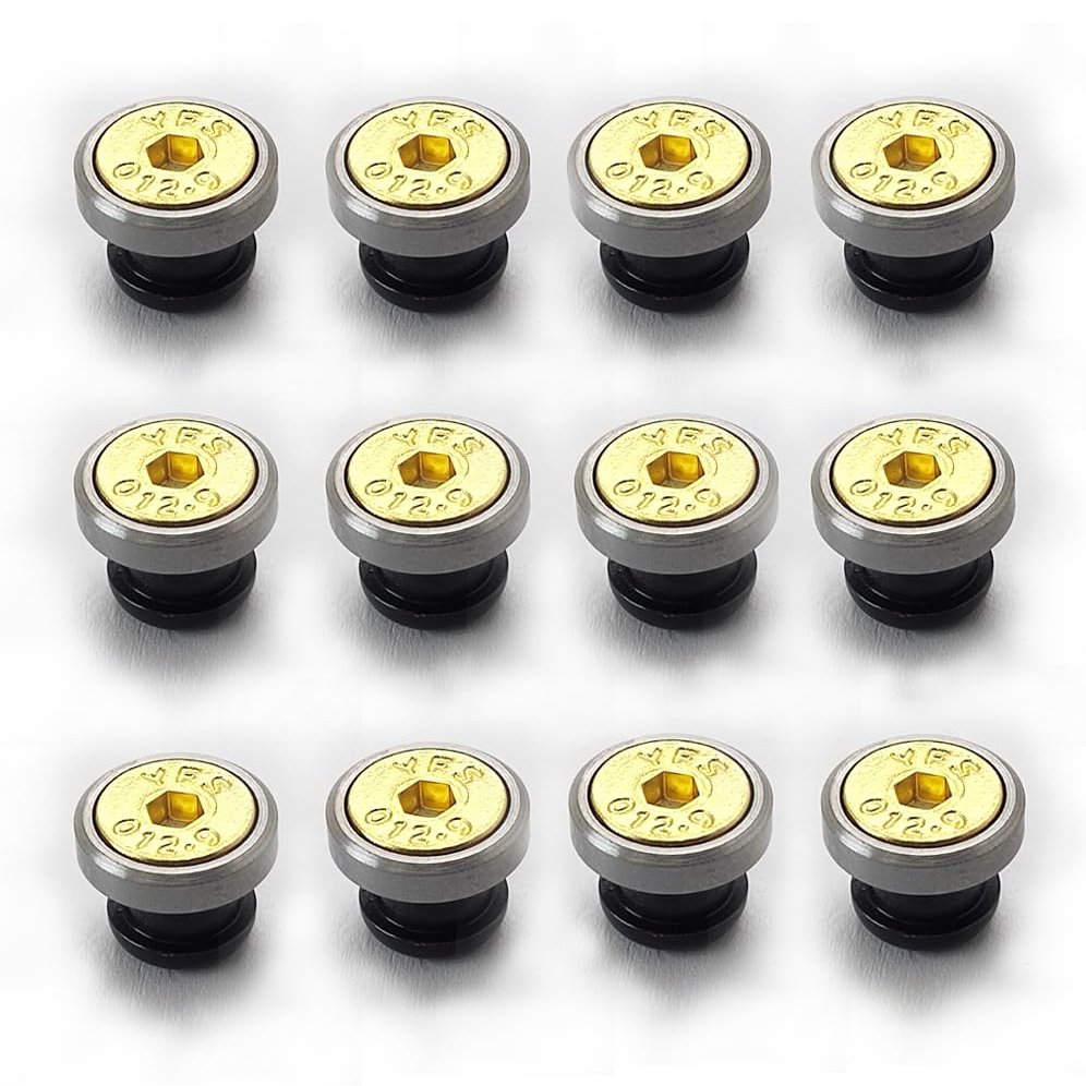 12 pcs 3.7mm Chicago Stainless Steel Screws and Gasket Used for 2.0mm(0.08") Kydex Plank/Kydex Holsters/Knife Sheaths
