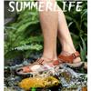 Bestgift Sandals men's summer breathable outdoor casual shoes leather thick bottom non-slip Dark brown 9.5 view 3