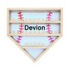 A2MYL Personalized Name Baseball Display Case Softball Storage Stand Baseball Holders for Dad's Collection Memorabilia Baseball Rings (Baseball Display Case - Brown) view 1