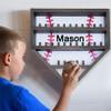 A2MYL Personalized Name Baseball Display Case Softball Storage Stand Baseball Holders for Dad's Collection Memorabilia Baseball Rings (Baseball Display Case - Brown) view 2