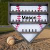 A2MYL Personalized Name Baseball Display Case Softball Storage Stand Baseball Holders for Dad's Collection Memorabilia Baseball Rings (Baseball Display Case - Brown) view 4