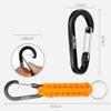 EOTW 6pcs Carabiner Clip and 2pcs Paracord Keychain Small Aluminum Caribeaner D Ring for Camping, Hiking, Fishing Or As A Key Organizer Orange view 2