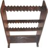 BAZAC Pool Cues Racks,Wooden Portable Billiard Cue Holder with Stable Structure,Snooker Accessories That Can Hold 24 Billiard Cues/Coffee / 60x22x80cm view 1