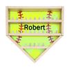 Personalized Dad Baseball Softball Display Stand |Custom Name Wood Softball Ring Holder Display Case Men Display Case Souvenir & Collectables Display (Softball-Style 2) view 1