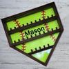 Personalized Dad Baseball Softball Display Stand |Custom Name Wood Softball Ring Holder Display Case Men Display Case Souvenir & Collectables Display (Softball-Style 2) view 4