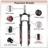 BUCKLOS 29inch QR 9 * 100mm MTB Suspension Fork Travel 100mm, 28.6mm Straight Tube Crown Lock XC Mountain Bike & Carbon Hub Wheels Disc Brakes, 24H Flat Spokes Bike Wheels fit 7-11 Speed Cassette view 2