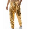 Xiaojmake Men's Metallic Shiny Jogger Trousers Pants Drawstring Holographic Party Club Pants Dance Disco Nightclub Pants view 3