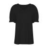 Summer Tops for Women 2024 Casual Generic 2024 White Black Striped Sweater Women Womans Orange Shirt Oversized White Button Down Shirt 3/4 Sleeve Tops for Women Summer3-Black,Small view 3