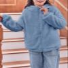 Haloumoning Girls' Outerwear Jackets Kids Soft Fleece Zip up Hoodie with Pockets 5-14 years view 2