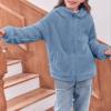 Haloumoning Girls' Outerwear Jackets Kids Soft Fleece Zip up Hoodie with Pockets 5-14 years view 4