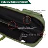 HUNTSEN Soft Case 38" 42" 46" 52" Bag with Padded Handle - Adjustable Sling Dual Lockable Zippers, Multiple Pouches Outdoor Accessory Bags (Green, 46") view 4