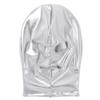 Hularka Unisex Women Men's Wet look Leather Full Face Mask Hood Open Mouth Headgear Hat for Cosplay Party Club Silver_A One Size view 3