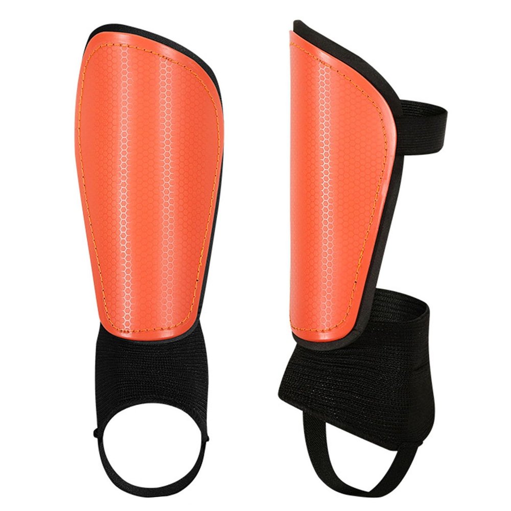 1 Pair Adults Shin Guards Calf Protection Professional Universal Football Training Calf Protector Shin Pads Orange XL