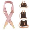 Adjustable Soft Crossbody Canvas Strap for Pochette Accessories Replacement, Designer Purse (Pink) view 2