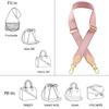 Adjustable Soft Crossbody Canvas Strap for Pochette Accessories Replacement, Designer Purse (Pink) view 3