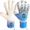 Keeperking Soccer Goalie Goalkeeper Gloves for Kids Boys Youth & Adult,Latex Strong Grip Palms with Removable Finger Spines Protection Children Football Gloves for Training/Match (9, Cyan-FS) view 1