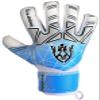 Keeperking Soccer Goalie Goalkeeper Gloves for Kids Boys Youth & Adult,Latex Strong Grip Palms with Removable Finger Spines Protection Children Football Gloves for Training/Match (9, Cyan-FS) view 2