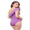 Profile by Gottex Women's Standard Tutti Frutti One Shoulder Ruffle Tankini, Warm Purple view 3