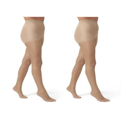 HUE Women's So Silky Control Top Sheer Tights With Invisible Reinforced Toe, Tan - 2 Pair Pack, 3
