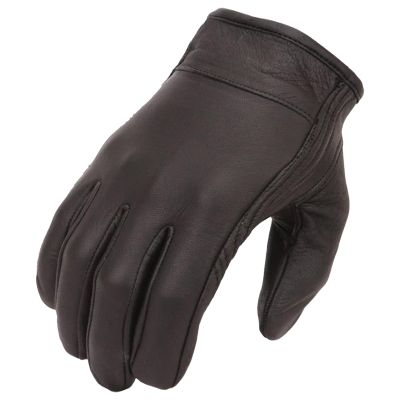 First Mfg Co - Roadway - Men's Motorcycle Biker Riding Black Leather Gloves - 4X Large - Lightweight