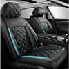 Car Seat Cover 5-Seats, for VW Volkswagen Golf 6 GTI Golf 7 Golf 7 GTI Golf Tdi Golf Sportsvan, Front and Rear Leather Seat All Weather Use Breathable Wear Resistant Waterproof (Color : Cream) view 2