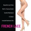 HUE Women's Age Defiance French Lace Sheer Tights with Control Top, Tan - 2 Pair Pack , 4 view 2