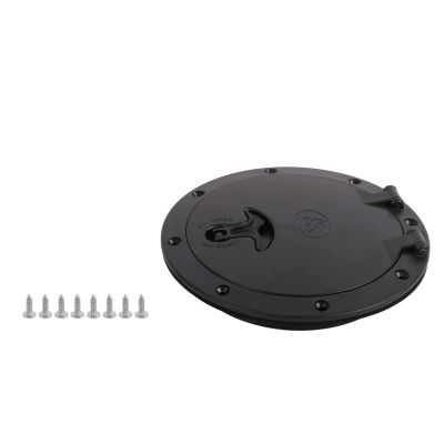 Pilipane Boat hatchs Deck Plate, Marine hatchs Cover Black, Non Slip HatchCircular Detachable Inspection hatchs Cover for Boat Kayaking Canoe