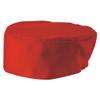 Winco Ventilated Pillbox Chef Hat, XL, Red view 1
