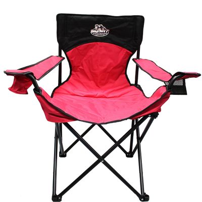 Big Jeff Audio Official Quick Big Foldable Chair with Cupholder Carrying Bag Red