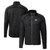 Cutter & Buck Men's Charcoal Indianapolis Colts Helmet Mainsail Sweater-Knit Full-Zip Jacket view 1