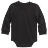 Carhartt Unisex Baby Long-Sleeve Bodysuit, Caviar Dark Black, 6 Months view 2