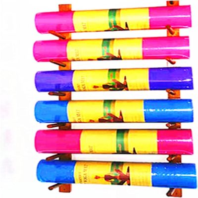 Katzowen Wall Mount Foam Roller Storage Rack Holder, Extra Tall Wood Organizer for Store Exercise/Work Out Mat, Wall Shelf Easy to Install