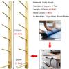 Katzowen Wall Mount Foam Roller Storage Rack Holder, Extra Tall Wood Organizer for Store Exercise/Work Out Mat, Wall Shelf Easy to Install view 3