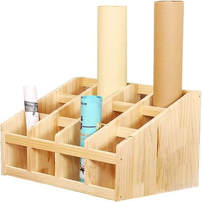 Katzowen Wood 8/12-Compartment Storage Bin for Hand Towels, Small Blanket & Washcloths - Yoga Mat Holder for Table, Home Gym, Studio & Nursery (Size : 48x47x43cm)