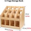 Katzowen Wood 8/12-Compartment Storage Bin for Hand Towels, Small Blanket & Washcloths - Yoga Mat Holder for Table, Home Gym, Studio & Nursery (Size : 48x47x43cm) view 3
